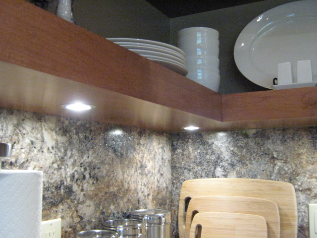 under-shelf and under-cabinet lighting